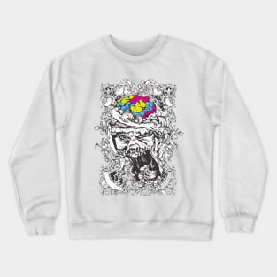 L.I.G. Colorful Zombie Brains Collection Crewneck Sweatshirt